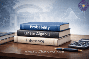 A collection of recommended textbooks for IIT JAM Mathematical Statistics preparation including Gupta-Kapoor and Malik-Arora.