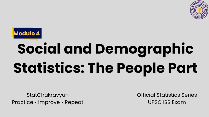 Social and Demographic Statistics The People Part | StatChakravyuh