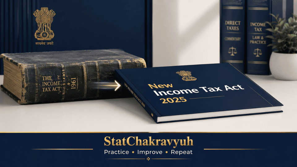 A conceptual comparison between the old 1961 law and the New Income Tax Act 2025 for Indian Statistical Service exam preparation.