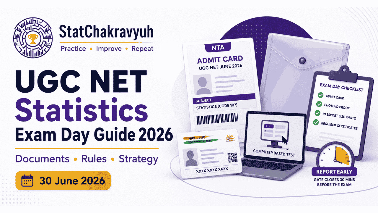 UGC NET Statistics exam day guide 2026 documents rules and strategy