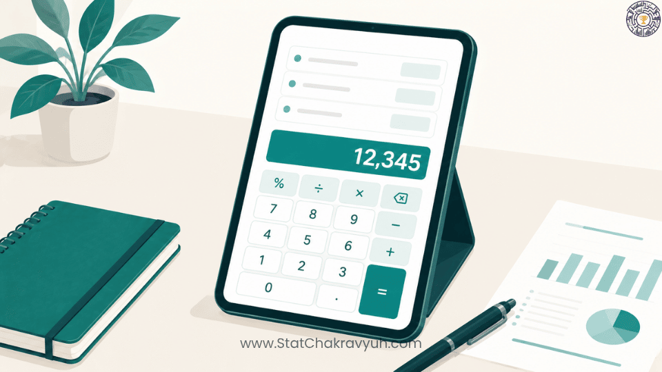 An illustration of an online calculator tool used to estimate UPSC ISS marks against past cut off data.