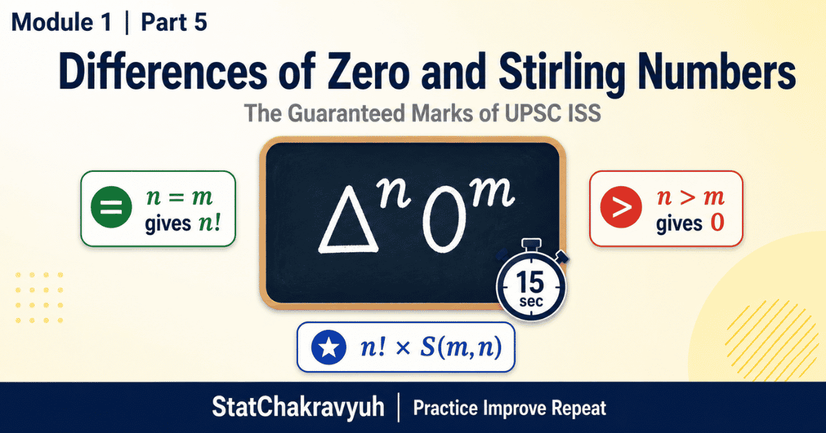 Differences of zero Delta n 0 m rules and Stirling numbers for UPSC ISS Numerical Analysis Part 5