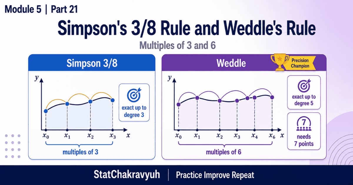 Simpson 38 Rule and Weddle Rule for UPSC ISS