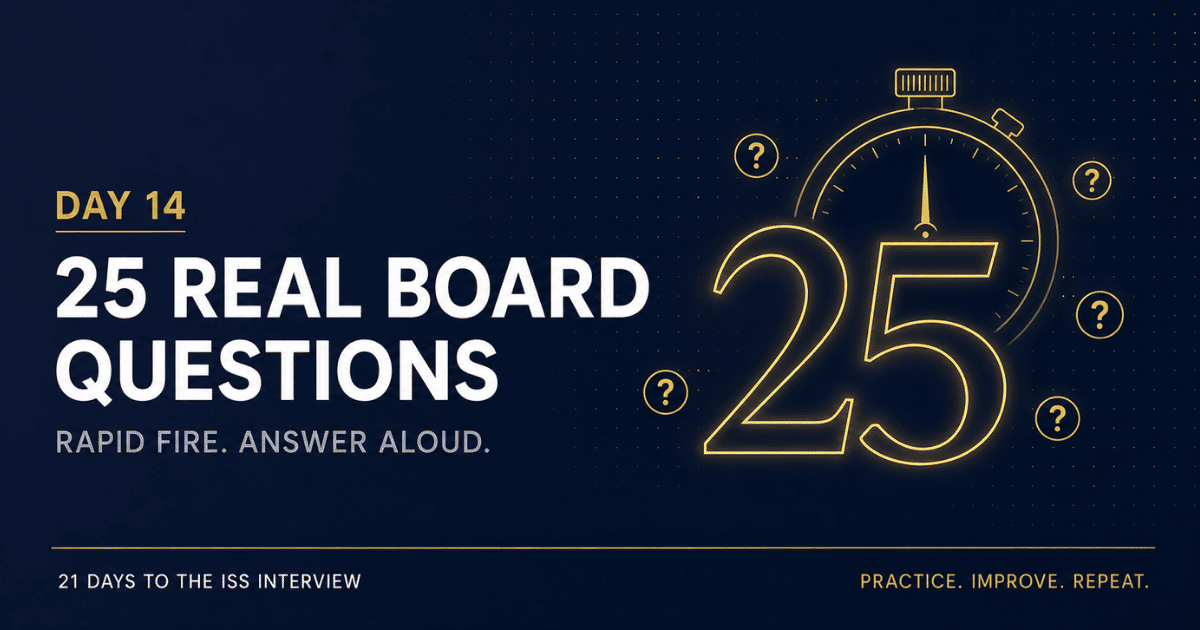 twenty five technical questions from real UPSC ISS interviews