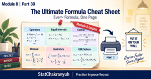 Ultimate formula cheat sheet covering operators interpolation quadrature and ODE solvers for UPSC ISS Part 30