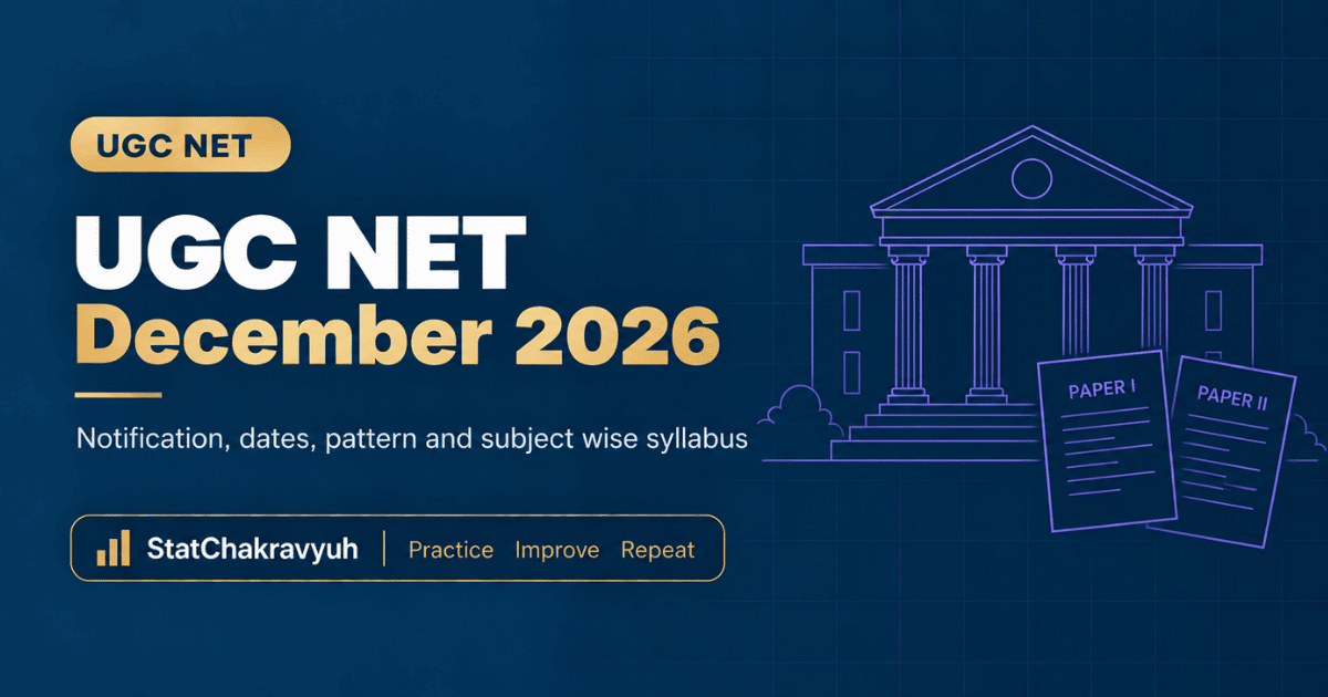 UGC NET December 2026 guide banner showing notification, exam pattern and syllabus resources